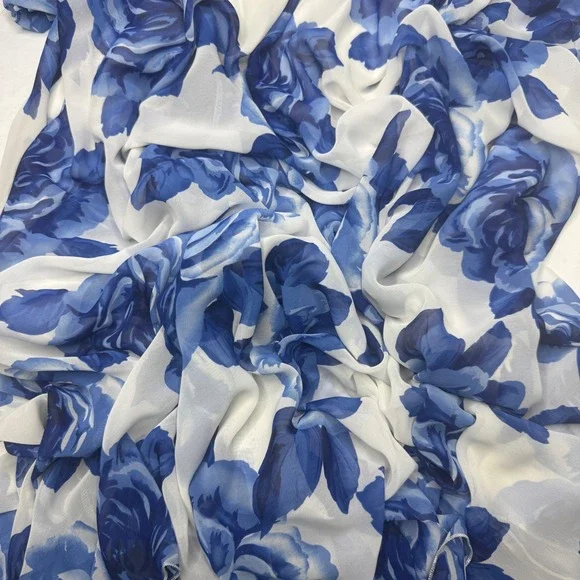 LULUS Blossom Buddy Blue Floral Print Plunge V-Neck Maxi Dress Size Medium - Picture 10 of 14